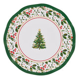 Wavy Salad Plate 8" - Home For The Holidays