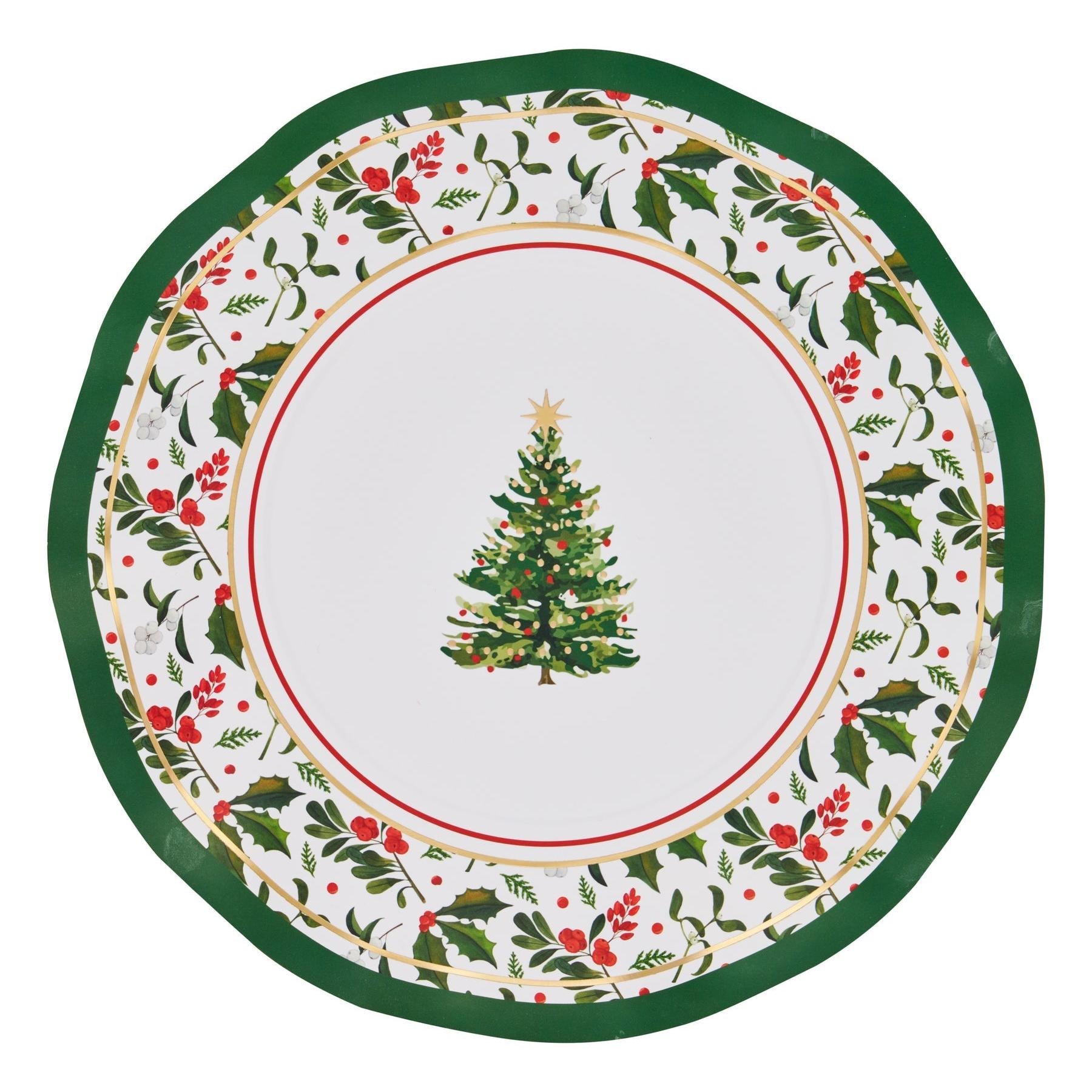 Wavy Salad Plate 8" - Home For The Holidays