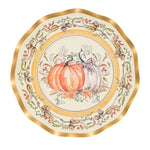 Wavy Salad Plate 8" - Turkey & Gourds