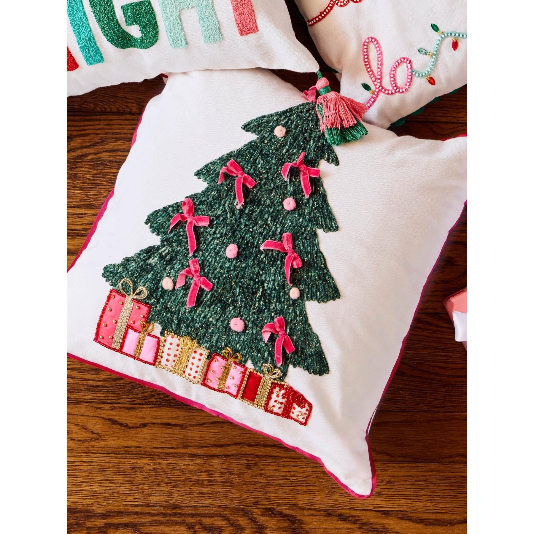 Whimsical Tree Square Pillow