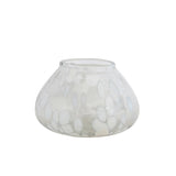 White Art Glass Tealight Holder