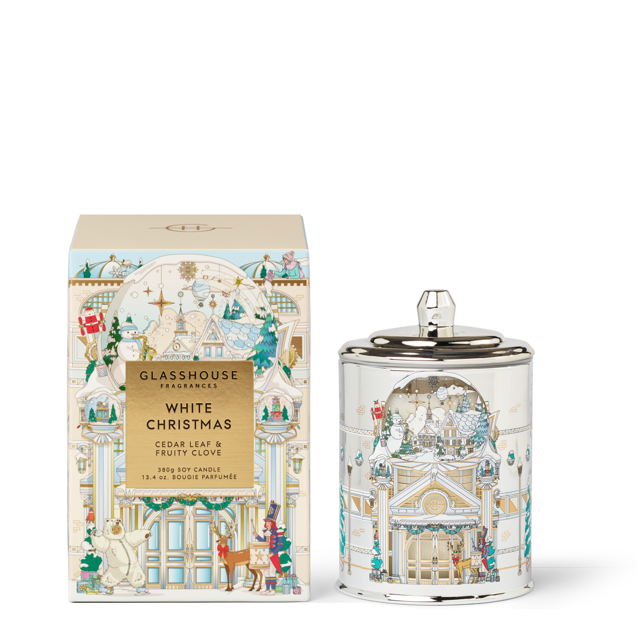 White Christmas Candle