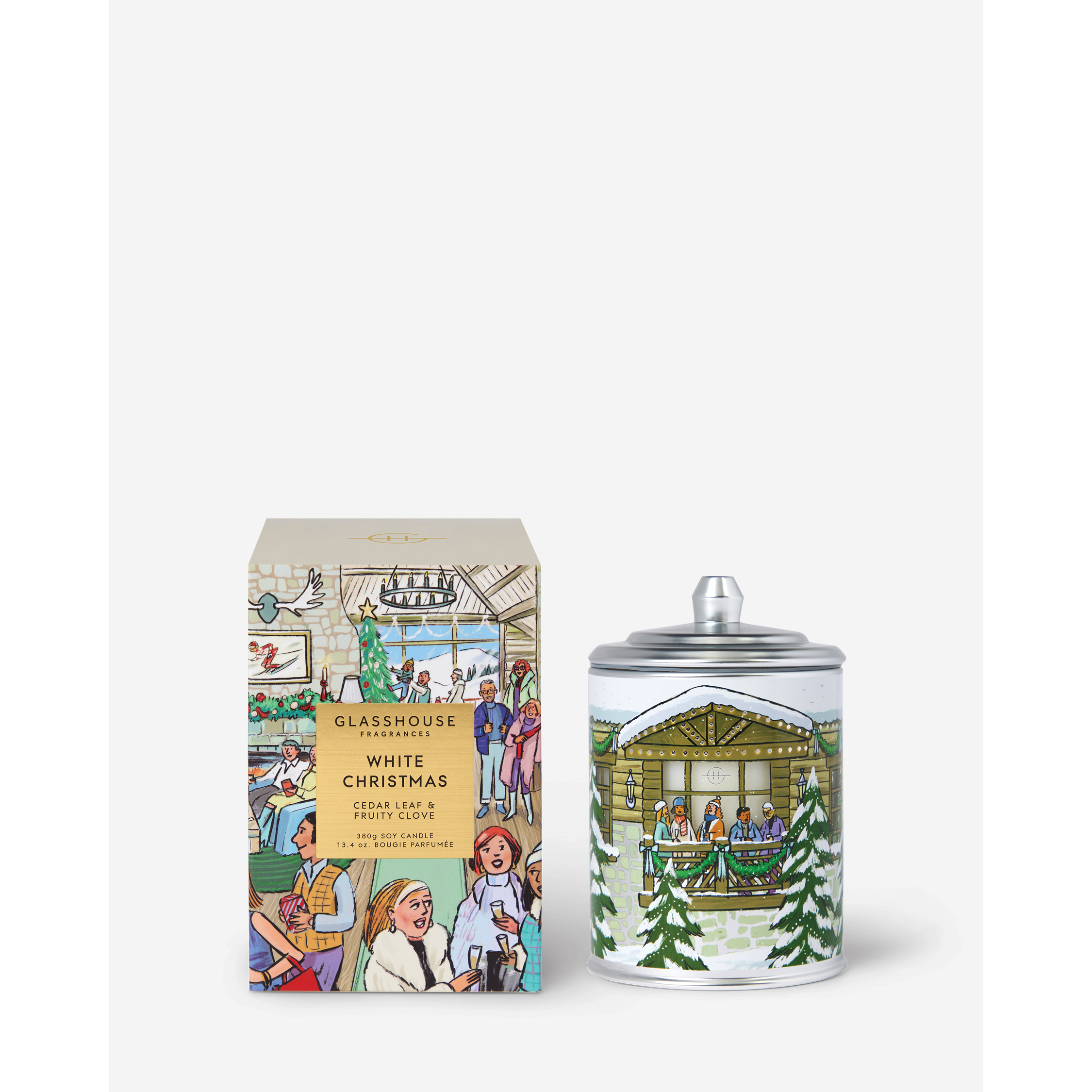 White Christmas Candle