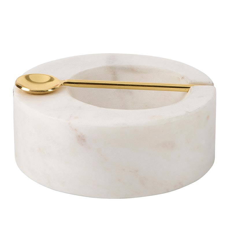 White Marble Pinch Pot