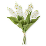 White Real Touch Lily of the Valley Bundle 15"