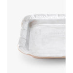 White Ruffled Edge Stoneware Platter