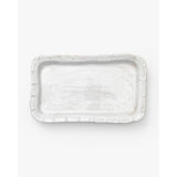 White Ruffled Edge Stoneware Platter