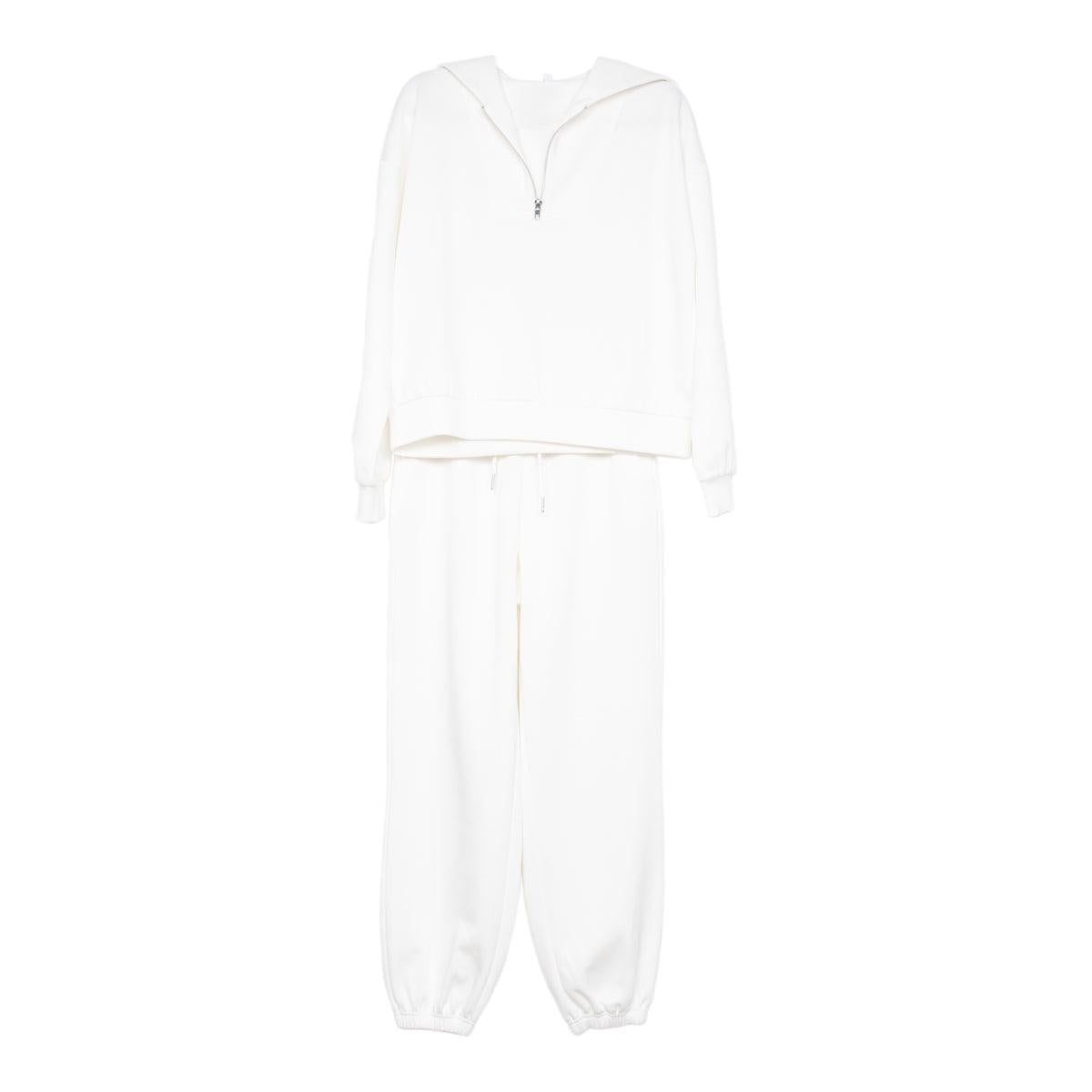 White Scuba Pants Set
