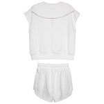 White Scuba Shorts Set