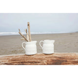 White Stoneware Pitcher