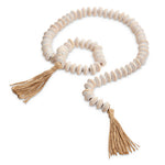 Whitewashed Flat Bead Garland 3'