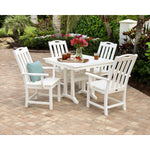 Yacht Club 5-Piece Farmhouse Trestle Arm Chair Dining Set SC