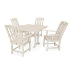 Yacht Club 5-Piece Farmhouse Trestle Arm Chair Dining Set SC