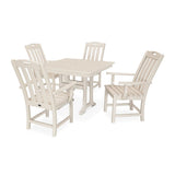Yacht Club 5-Piece Farmhouse Trestle Arm Chair Dining Set SC