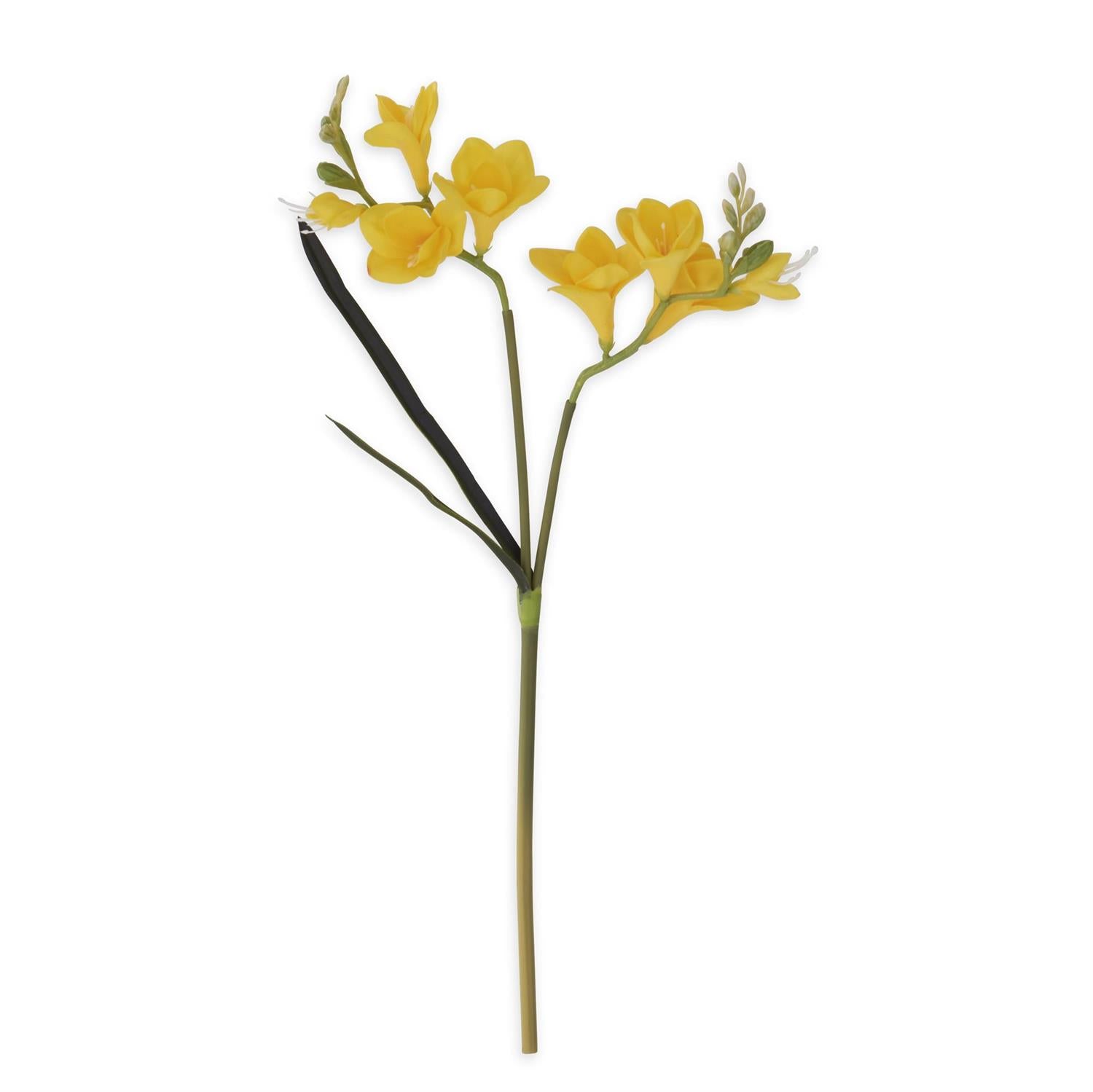 Yellow Real Touch Freesia Stem 21"