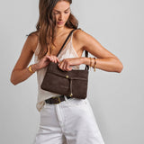 Lori Crossbody Bag | Bitter Chocolate Suedette