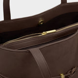 Lori Tote Bag | Bitter Chocolate Suedette