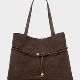 Lori Tote Bag | Bitter Chocolate Suedette