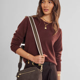 Lottie Crossbody Bag | Bitter Chocolate Suedette