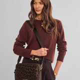 Lottie Large Crossbody Bag | Chocolate Leopard