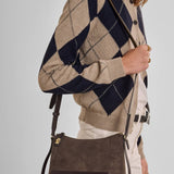 Charlbury Crossbody Bag | Bitter Chocolate Suedette