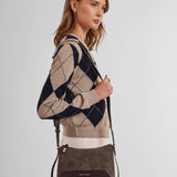 Charlbury Crossbody Bag | Bitter Chocolate Suedette