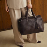 Milan Hand Woven Cabin Bag | Chocolate