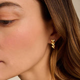 Heart Link Earrings | Gold Coated