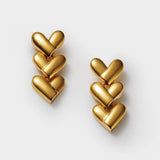 Heart Link Earrings | Gold Coated