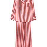 Blush Striped Satin Pajama Set